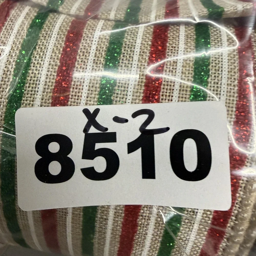 Celebrate It Christmas Wired Ribbon Lot 4 Spools Truck Lights Red Green Glitter